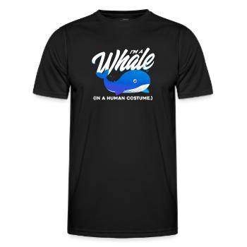 Im Une baleine en costume humain - T-shirt sport Homme - noir - Devant - AI Model Male 178 dark (178cm)