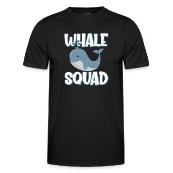 Whale Squad - Männer Funktions-T-Shirt - Schwarz - Vorne - AI Model Male 178 dark (178cm)