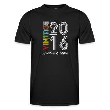 Vintage 2016 Vintage Birthday Retro Vintage - Men's Functional T-Shirt - black - Front - AI Model Male 178 dark (178cm)