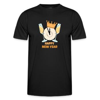 BONNE ANNÉE, BONNE ANNÉE - T-shirt sport Homme - noir - Devant - AI Model Male 178 dark (178cm)