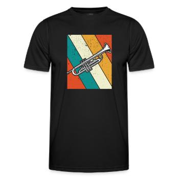 Trumpet Trumpet Player Trumpeter - Men's Functional T-Shirt - black - Front - AI Model Male 178 dark (178cm)