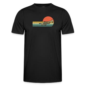 Trumpet Trumpet Player Trumpeter - Men's Functional T-Shirt - black - Front - AI Model Male 178 dark (178cm)