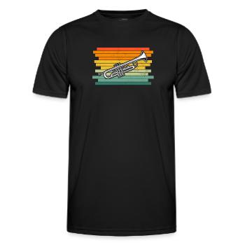 Trumpet Trumpet Player Trumpeter - Men's Functional T-Shirt - black - Front - AI Model Male 178 dark (178cm)