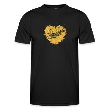 Trumpet Trumpet Player Trumpeter - Men's Functional T-Shirt - black - Front - AI Model Male 178 dark (178cm)