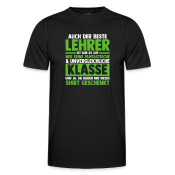 Lehrer Beruf Schullehrer Geschenk - Männer Funktions-T-Shirt - Schwarz - Vorne - AI Model Male 178 dark (178cm)