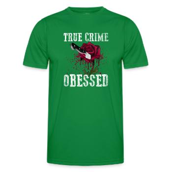 True Crime obsédé - T-shirt sport Homme - vert - Devant - AI Model Male 178 dark (178cm)