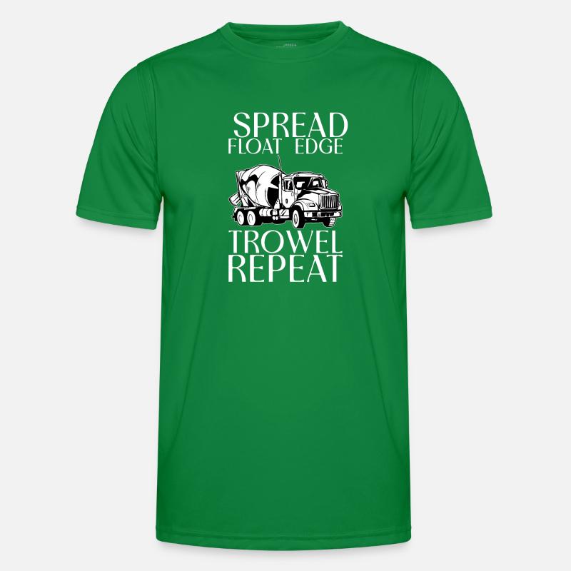 Spread Float Edge Trowel Repeat 4 Männer Funktions-T-Shirt