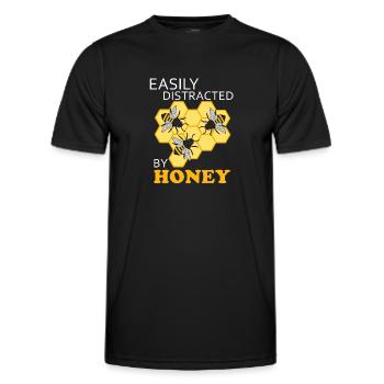 Ablenkt von Honey Delicious Natural Honey - Männer Funktions-T-Shirt - Schwarz - Vorne - AI Model Male 178 dark (178cm)