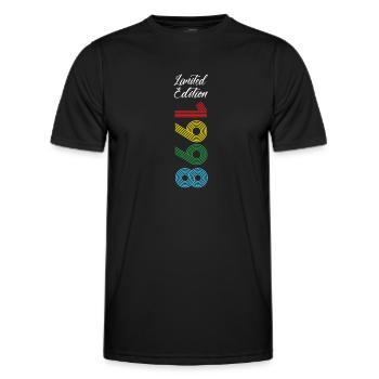 Édition limitée 1998 - T-shirt sport Homme - noir - Devant - AI Model Male 178 dark (178cm)