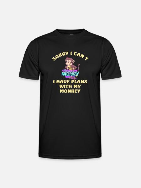 Menschenaffe - Männer Funktions-T-Shirt - Schwarz