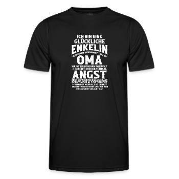 Enkelin & Oma Familie Enkelin Geschenk - Männer Funktions-T-Shirt - Schwarz - Vorne - AI Model Male 178 dark (178cm)