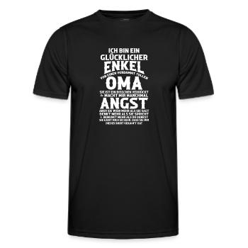 Enkel & Oma Familie Enkel Geschenk - Männer Funktions-T-Shirt - Schwarz - Vorne - AI Model Male 178 dark (178cm)