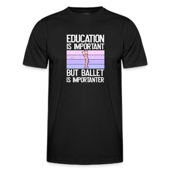 Bildung Ist Wichtig, Aber Ballett Ist wichtiger - Männer Funktions-T-Shirt - Schwarz - Vorne - AI Model Male 178 dark (178cm)