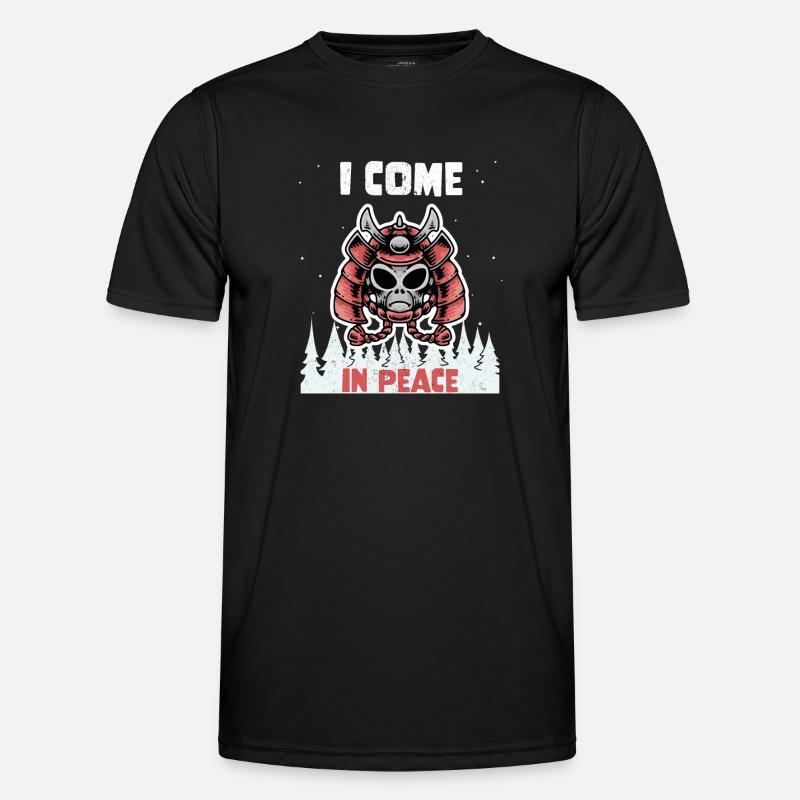 Alien Galaxy Science Space Lover I Come In Peace - Männer Funktions-T-Shirt - Schwarz