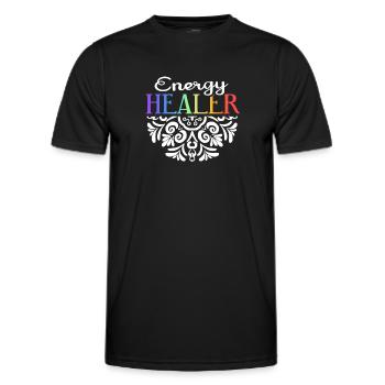 Chakra Holistic Healing Hands Energy Healer Reiki - Men's Functional T-Shirt - black - Front - AI Model Male 178 dark (178cm)
