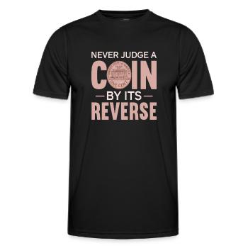 Coin Collector Numismatics Rare Coins Coin Lover - Men's Functional T-Shirt - black - Front - AI Model Male 178 dark (178cm)