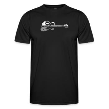 Guitar Player Guitarist Guitar Musician - Guitar - Men's Functional T-Shirt - black - Front - AI Model Male 178 dark (178cm)