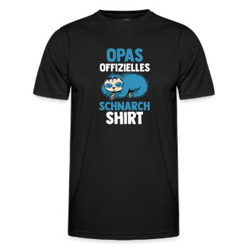 Koala Papa's Official Snoring - Men's Functional T-Shirt - black - Front - AI Model Male 178 dark (178cm)