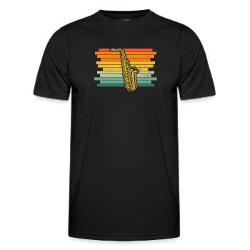 Saxophone Saxophoniste Saxophoniste - T-shirt sport Homme - noir - Devant - AI Model Male 178 dark (178cm)