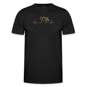 Saxophone Saxophoniste Saxophoniste - T-shirt sport Homme - noir - Devant - AI Model Male 178 dark (178cm)