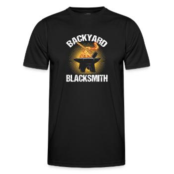 Forgeron d’arrière-cour Anvil Blacksmith - T-shirt sport Homme - noir - Devant - AI Model Male 178 dark (178cm)