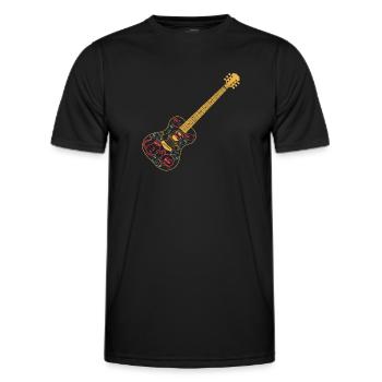 Guitar With Cats Guitar Guitarist Guitar Player Ca - Männer Funktions-T-Shirt - Schwarz - Vorne - AI Model Male 178 dark (178cm)