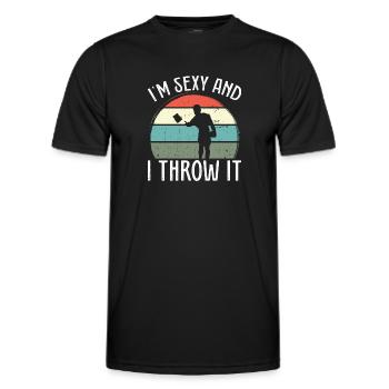 Je suis sexy et je le jette - T-shirt sport Homme - noir - Devant - AI Model Male 178 dark (178cm)