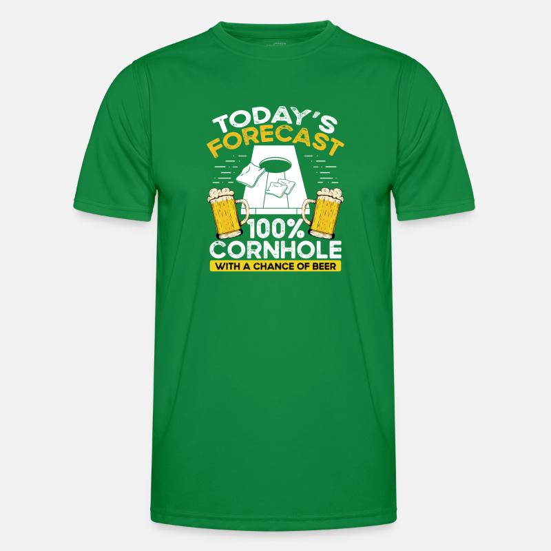 Cornhole Und Bier Männer Funktions-T-Shirt