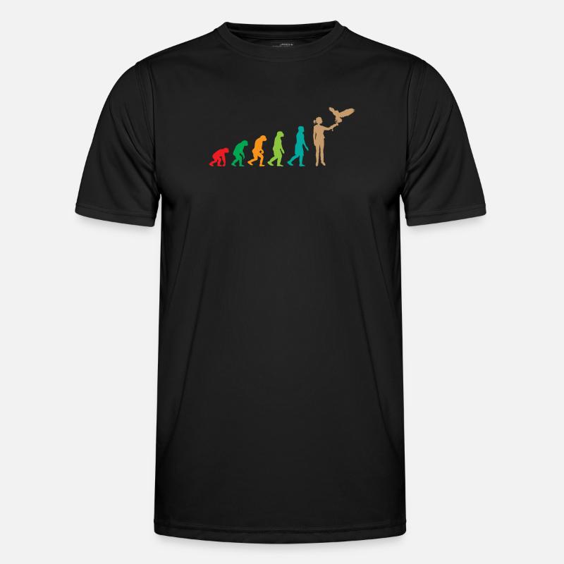 Falconry Falconer Evolution - Männer Funktions-T-Shirt - Schwarz