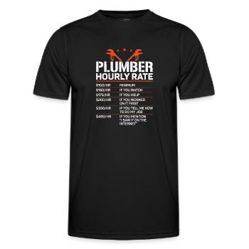Plombier Plombier Plombier Vintage Plombier - T-shirt sport Homme - noir - Devant - AI Model Male 178 dark (178cm)