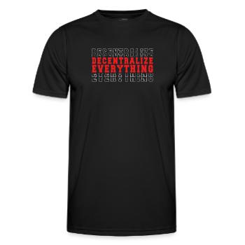 Crypto Decentralized Everything - Men's Functional T-Shirt - black - Front - AI Model Male 178 dark (178cm)