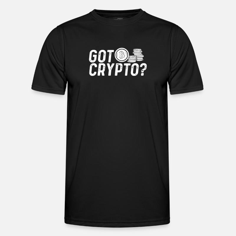 Habt ihr Bitcoin Oder Krypto - Männer Funktions-T-Shirt - Schwarz