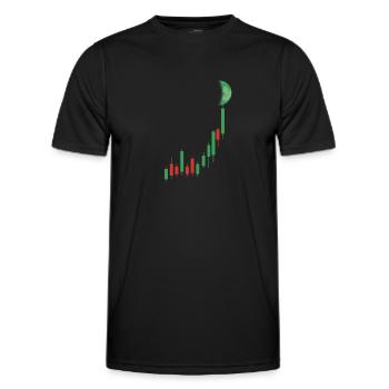 Grünes Krypto diagramm - Männer Funktions-T-Shirt - Schwarz - Vorne - AI Model Male 178 dark (178cm)