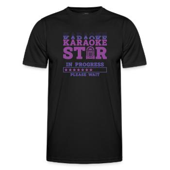 Karaoke Singer Karaoke Star In - Men's Functional T-Shirt - black - Front - AI Model Male 178 dark (178cm)