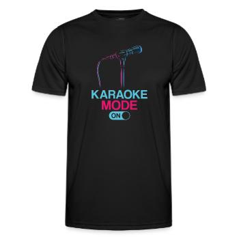 Karaoke Singer Karaoke Mode On - Men's Functional T-Shirt - black - Front - AI Model Male 178 dark (178cm)