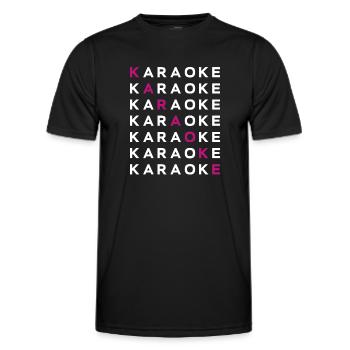Karaoké Chanteur Karaoké - T-shirt sport Homme - noir - Devant - AI Model Male 178 dark (178cm)