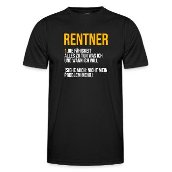 Rentner Ruhestand Pensionierung Geschenk - Männer Funktions-T-Shirt - Schwarz - Vorne - AI Model Male 178 dark (178cm)