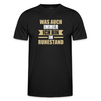 Rentner Ruhestand Pensionierung Geschenk - Männer Funktions-T-Shirt - Schwarz - Vorne - AI Model Male 178 dark (178cm)