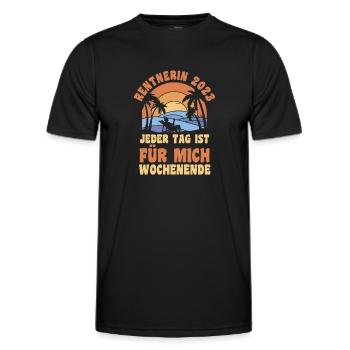 Rentnerin 2023 Rente Rentnerin Geschenk - Männer Funktions-T-Shirt - Schwarz - Vorne - AI Model Male 178 dark (178cm)