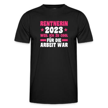 Rentnerin 2023 Rente Rentnerin Geschenk - Männer Funktions-T-Shirt - Schwarz - Vorne - AI Model Male 178 dark (178cm)