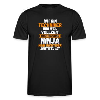 Techniker Beruf Beruf Geschenk - Männer Funktions-T-Shirt - Schwarz - Vorne - AI Model Male 178 dark (178cm)