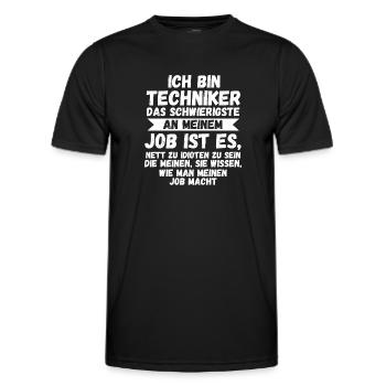 Techniker Beruf Technik Geschenk - Männer Funktions-T-Shirt - Schwarz - Vorne - AI Model Male 178 dark (178cm)