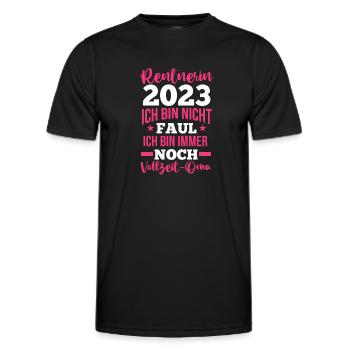 Rentnerin 2023 Oma Rentnerin Geschenk - Männer Funktions-T-Shirt - Schwarz - Vorne - AI Model Male 178 dark (178cm)