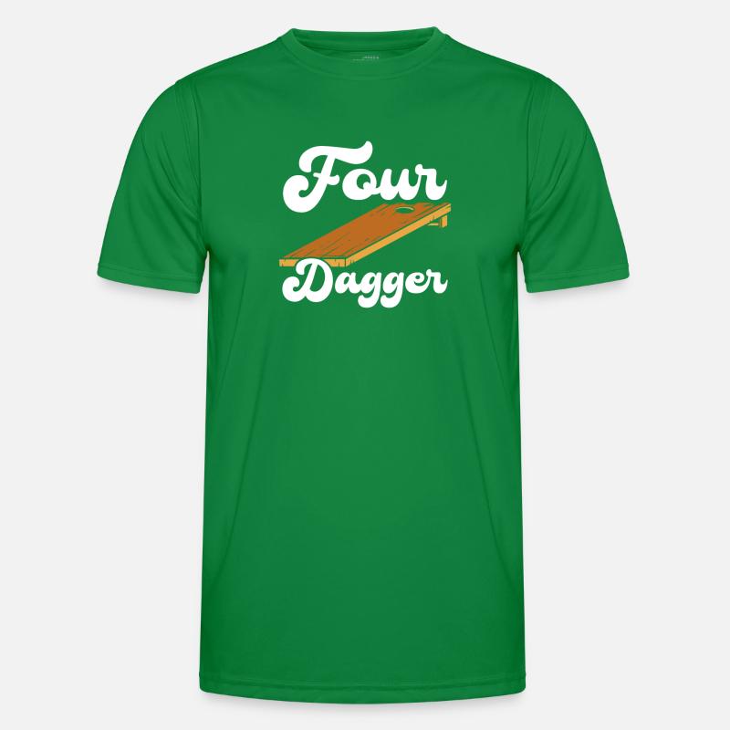 Cornhole Mit Vier Dolchen Männer Funktions-T-Shirt