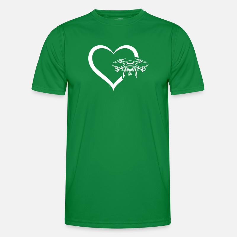 Quadcopter Drone Pilot Quadcopter Drone Heart Dron Männer Funktions-T-Shirt