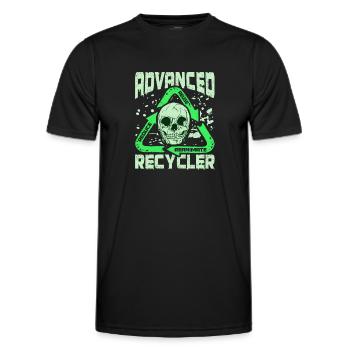 Undead Recycling Necromancer Design for a - Men's Functional T-Shirt - black - Front - AI Model Male 178 dark (178cm)