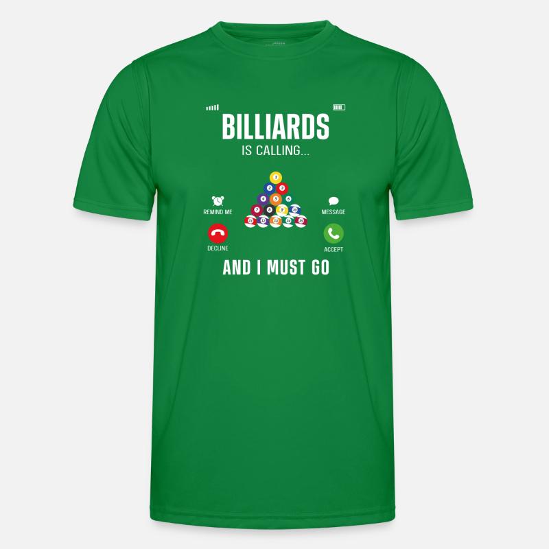 Billiards Pool Player Ball Men's Functional T-Shirt