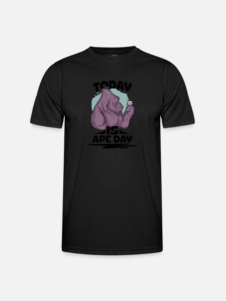 Today Is Ape Day - Men's Functional T-Shirt - black