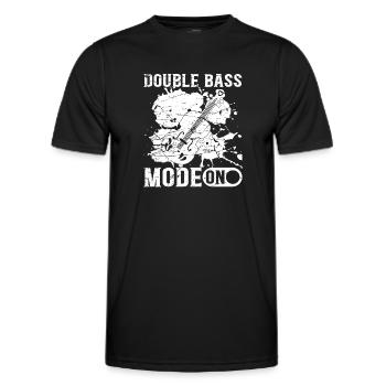 Mode Double Bass activé - Double Bass Player Double Ba - T-shirt sport Homme - noir - Devant - AI Model Male 178 dark (178cm)