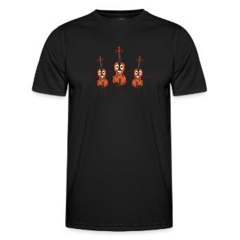 Funny Double Bass Player - Funny Double Bass Stick - T-shirt sport Homme - noir - Devant - AI Model Male 178 dark (178cm)
